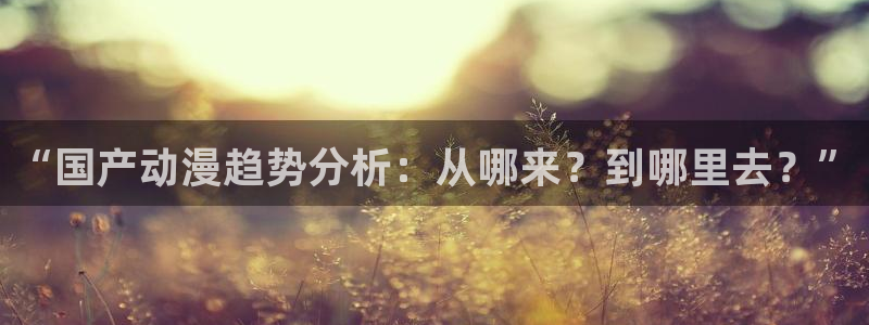 age专注动漫的门户网站：“国产动漫趋势分析：从哪来？到哪里去？”